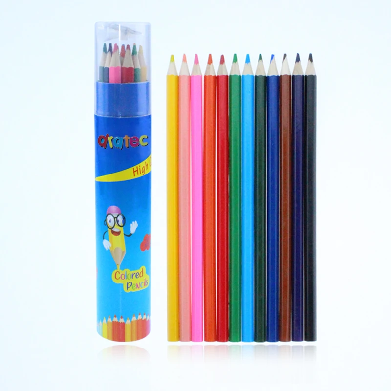 Низкий минимальный заказ высокое качество 6 12 18 24 шт. лаписы деревянные цветные карандаши набор стандартных цветных карандашей