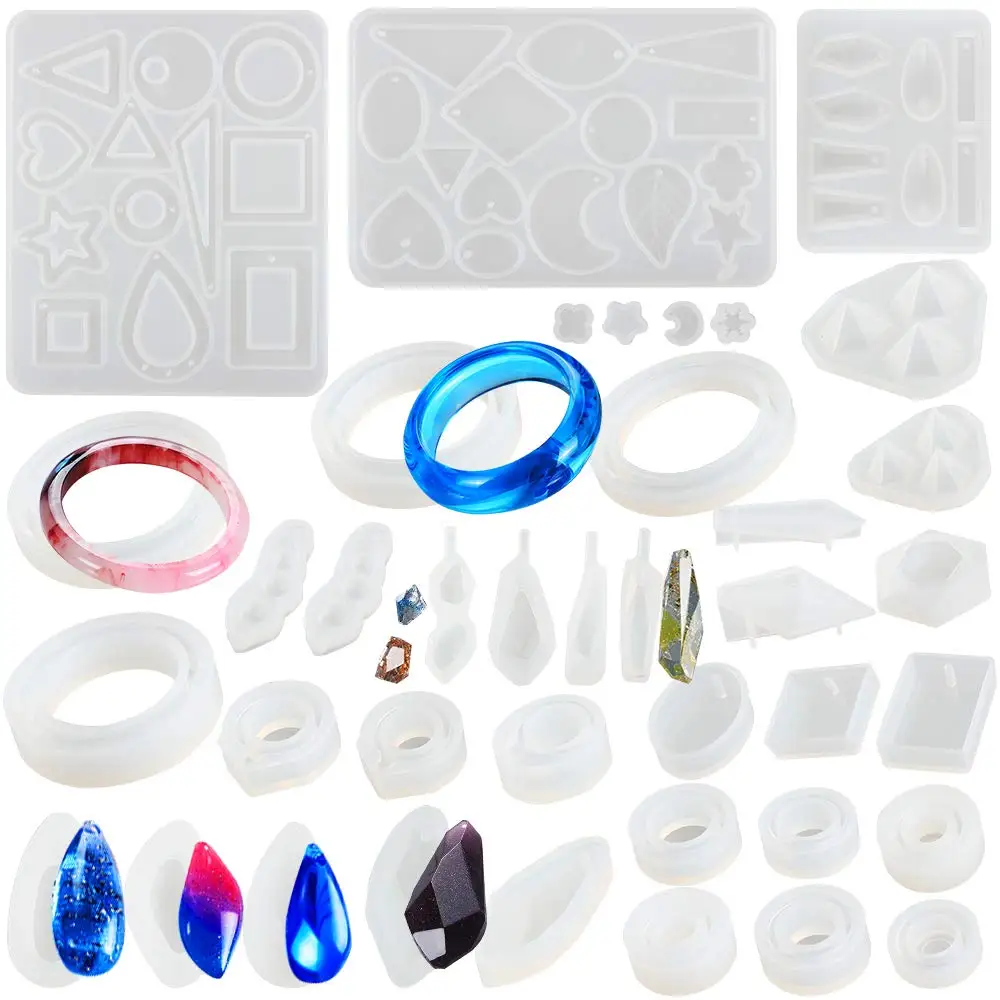 36pcs/set Dripping Jewelry Resin Sticks Molds Glue Silicone Mixing Making Tools