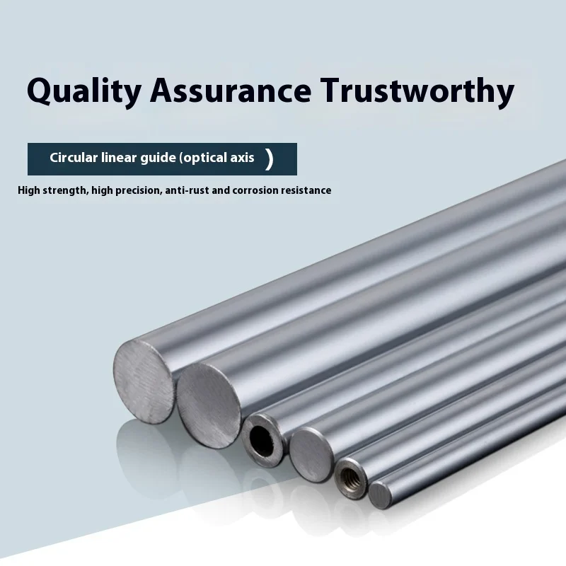 Customizable 45# Chrome-Plated Steel Rod 6MM-60MM Diameter Linear/Flexible/Rigid Shaft Spline Bearing Polished Guide OEM Model