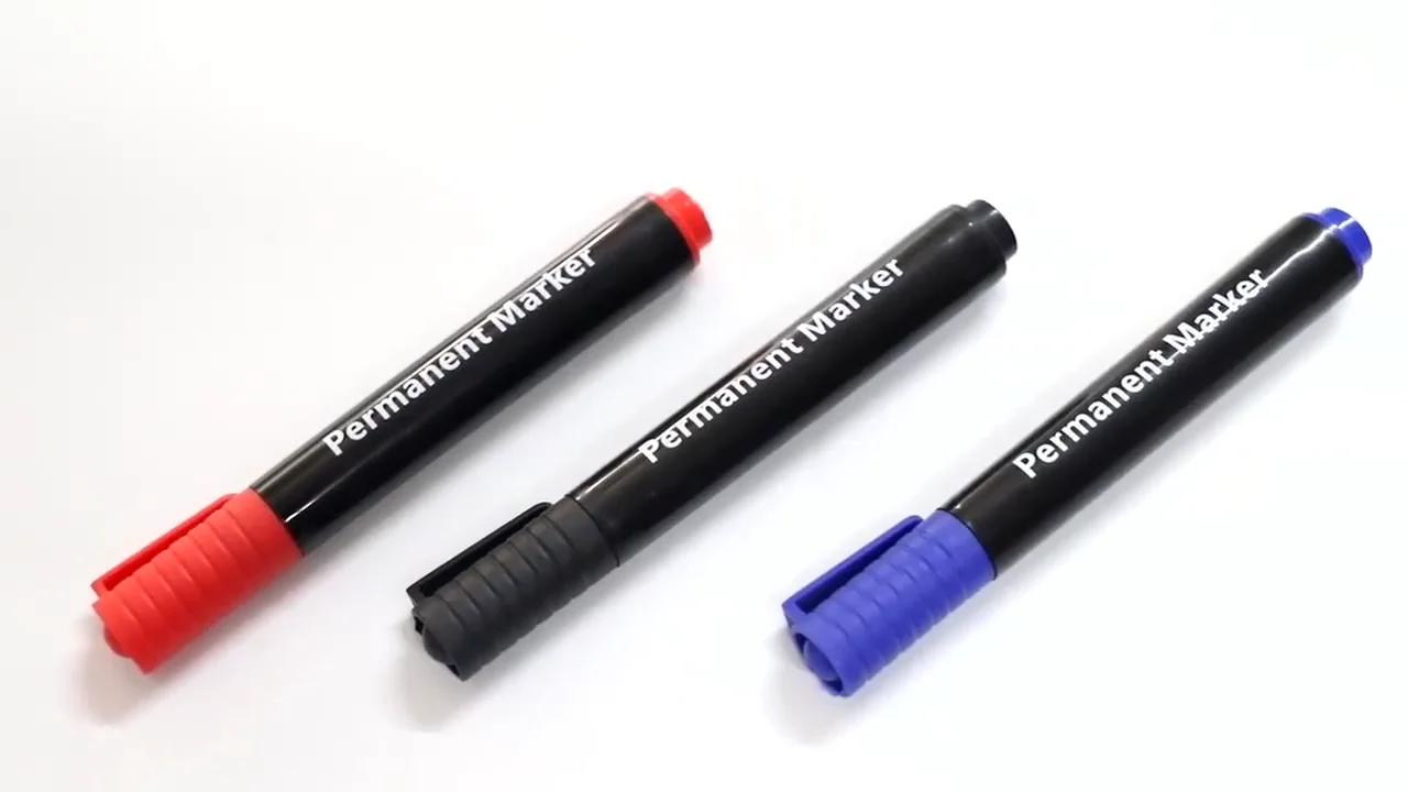 Custom Non Toxic Permanent Marker Permanent Ink Markers Black Roller
