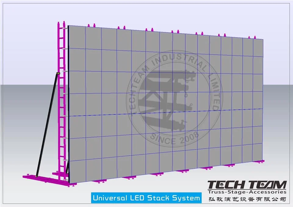 Universal Led Stack System Quick Ground Stack Install Led Screen Aluminium Truss Systems Led Screen Support Systems
