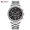 Silver Case Black Dial