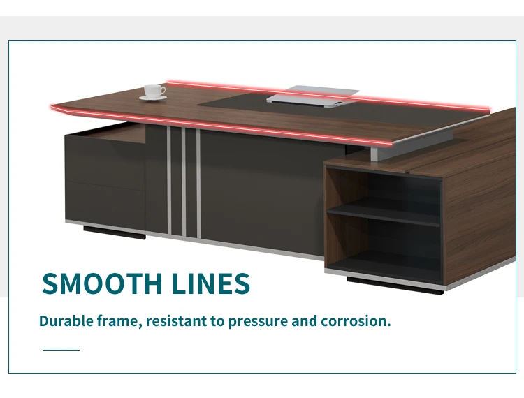 MDF office desk luxury executive modern office desks L shaped computer desk table office furniture