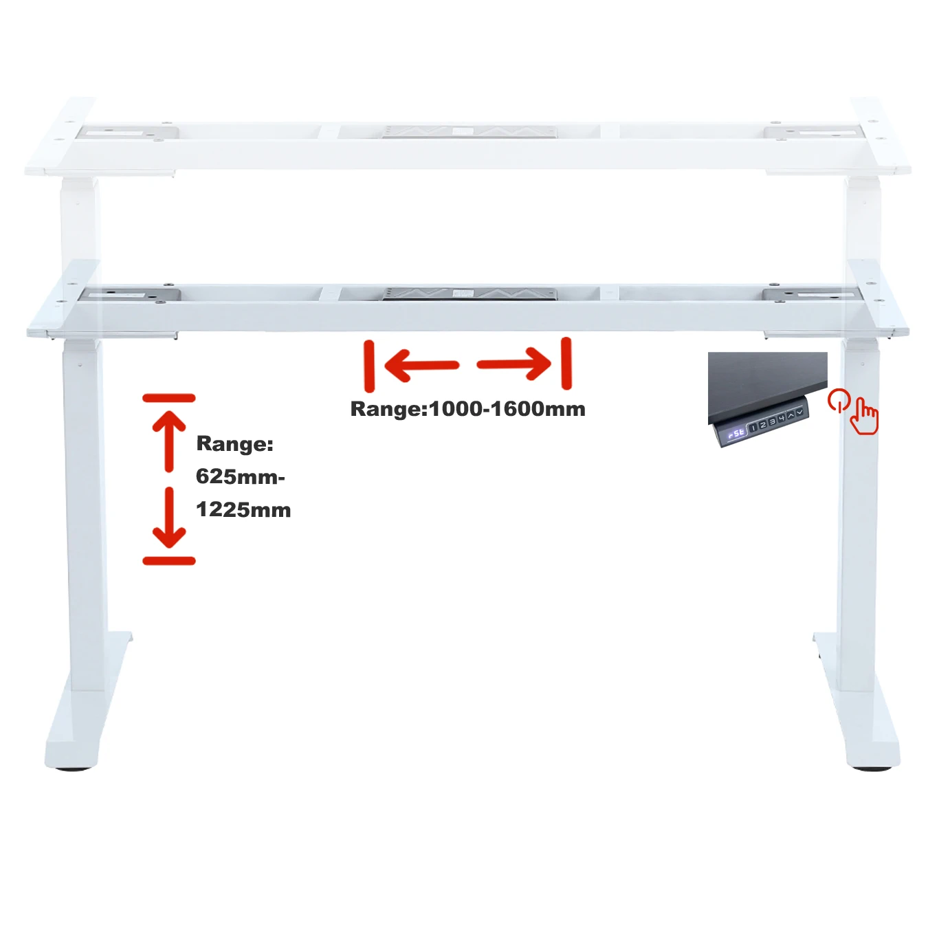 Ada Computer Desk - Electric Height Adjustable Office Furniture