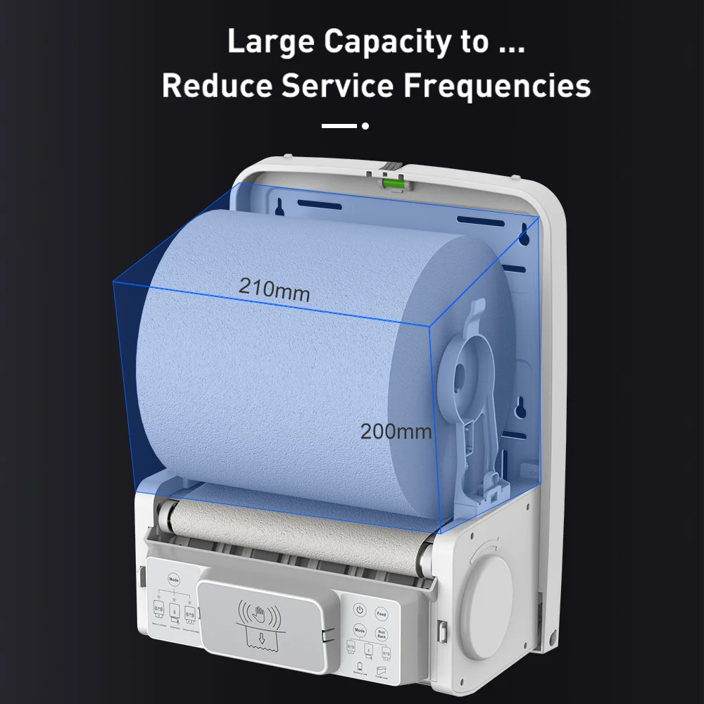 Kitchen Bathroom Battery Operated USB Automatic Auto Cut Sensor Toilet Tissue Jumbo Roll Paper Towel Dispenser