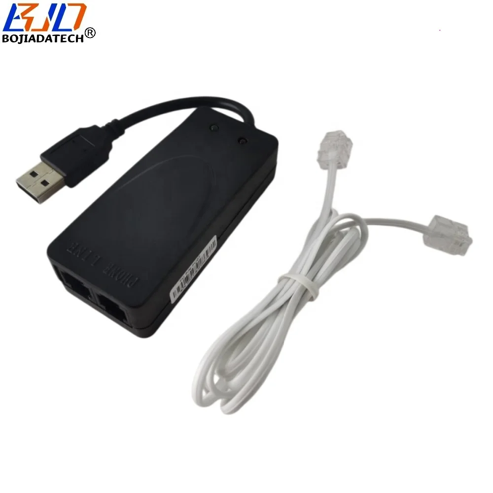 Faxmodem, Externes 56k-Modem, Dual-Port-USB 2.0, Unterstützt