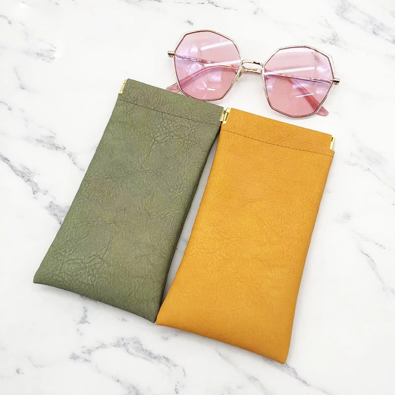 Портативный кожаный мягкий чехол для солнцезащитных очков с логотипом под заказ женщин и мужчин хранения