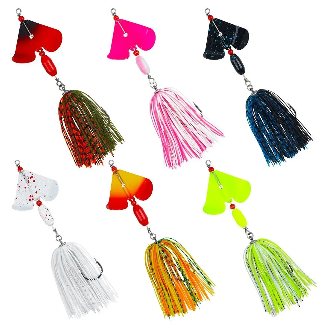 6pcs Spinnerbait Fishing Lures For Trout & Pike Tackle
