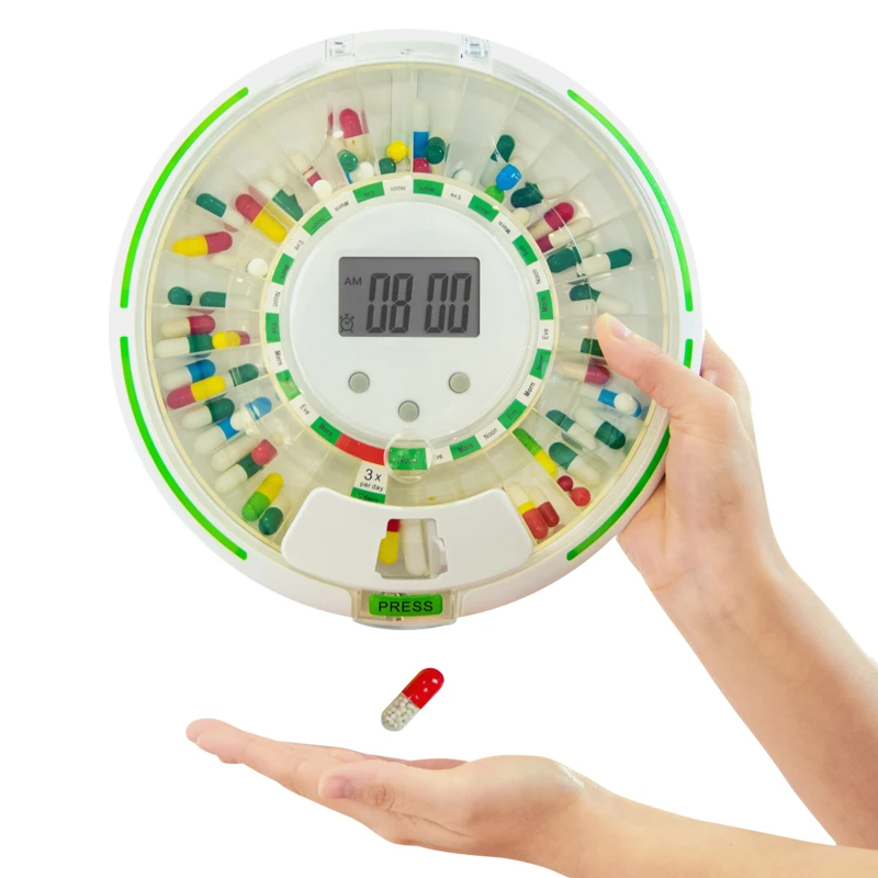 Standard-alone Pill Dispenser With Alarm For Elderly,28 Day Circular ...