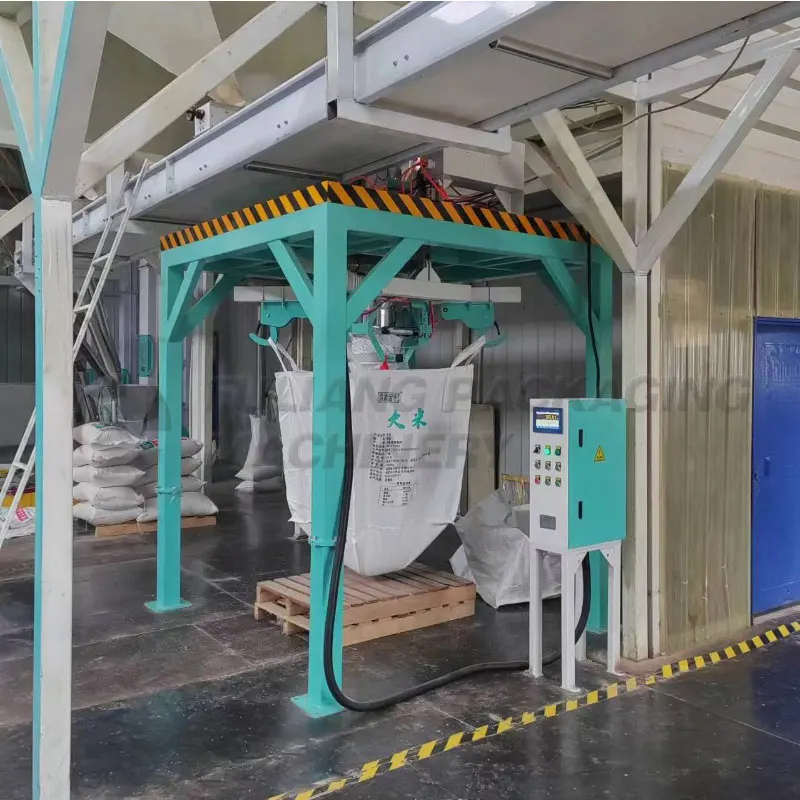 Automatic Weighing Scale Filling Bulk Bag Wood Pellets Sand Cement Jumbo Ton Bag Packing Machine Filler for 800kg 1000kg Bag