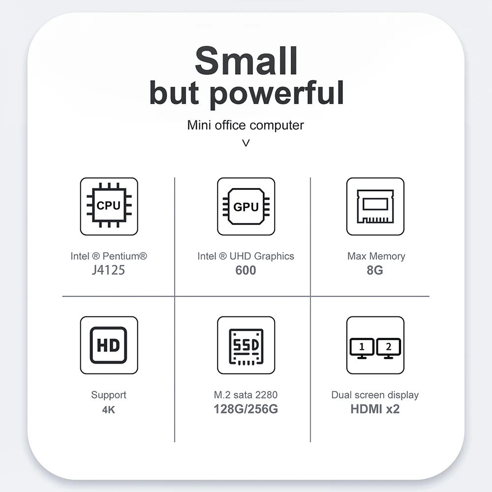 cheapest 256GB mini pc J4125 Small PC Game GK Mini Desktop Computers For Office Game player