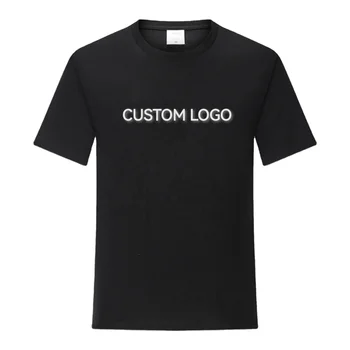 Wholesale High Quality Custom Logo Print Plain 100% Cotton O Neck Tee Oversized Men's T-Shirt