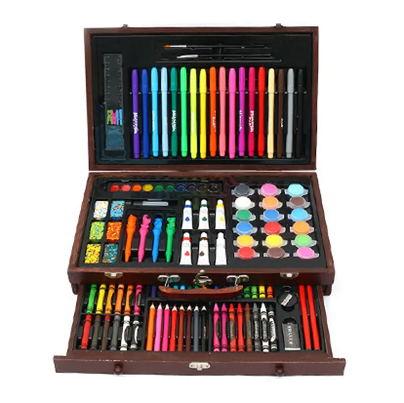 Bview Art 123 Pieces Portable Painting Art Kit With Shape Crayon ...