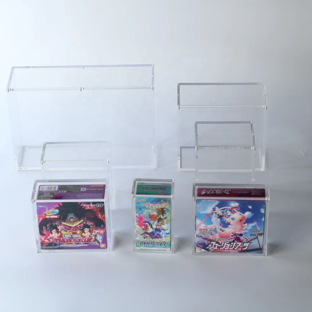 Transparent Acrylic Pokemon Etb Box Protector Elite Trainer Case Protector Display with Strong Magnet Top Lid