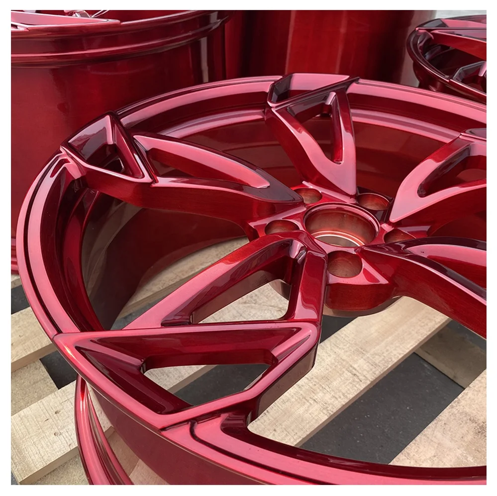 GVICHN monoblock wheels custom brushed red racing car wheels 20 21 22 24 inch 5x112 5x114.3 aluminum alloy forged car rims