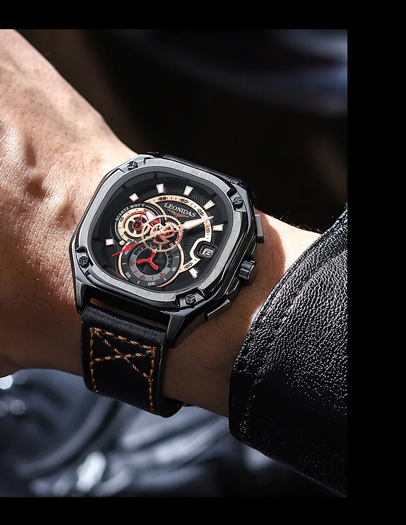 Leonidas Top Brand Men's Watch 2022 New Design Big Square Genuine Leather  Band Watches Luminous Waterproof Sport Wristwatch Man - Buy Leonidas  Watches,Watch For Men 2022,Quartz Watch Top Brand Product on Alibaba.com