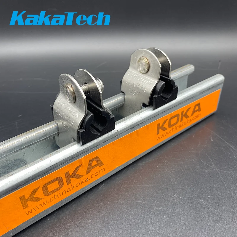 Stainless Steel Vibration Damping Routing Omega Pipe Cushion Clamps ...