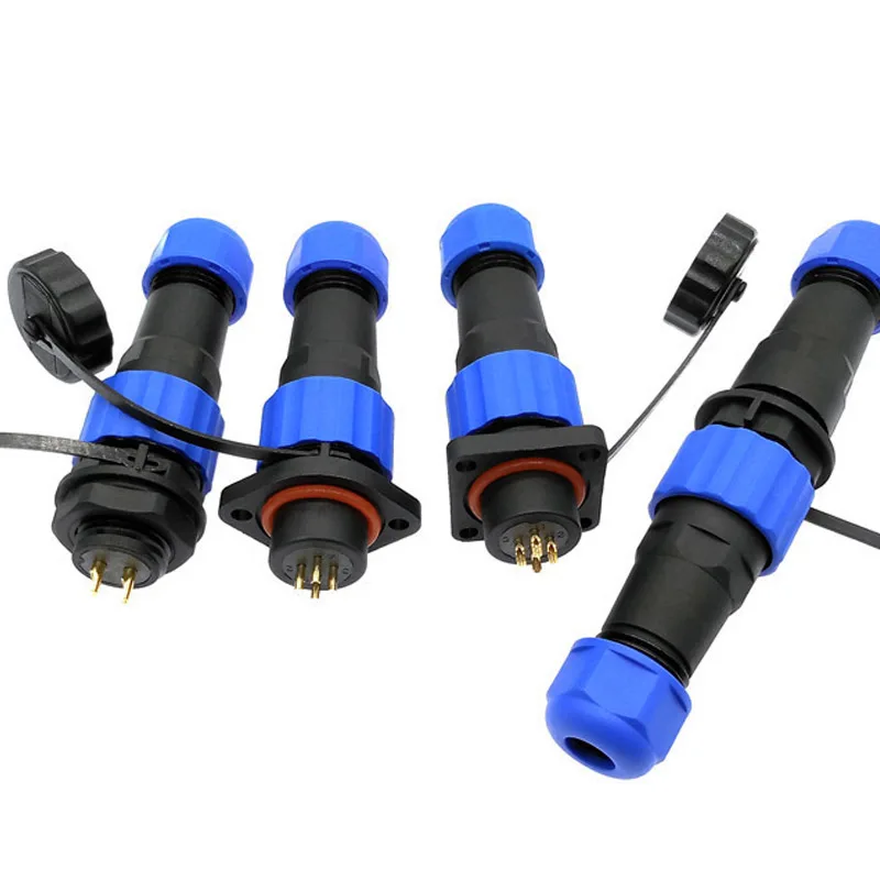 SP16 IP68 Waterproof Connector Circular Air Plug Socket Male and Female 2-9 Pin 