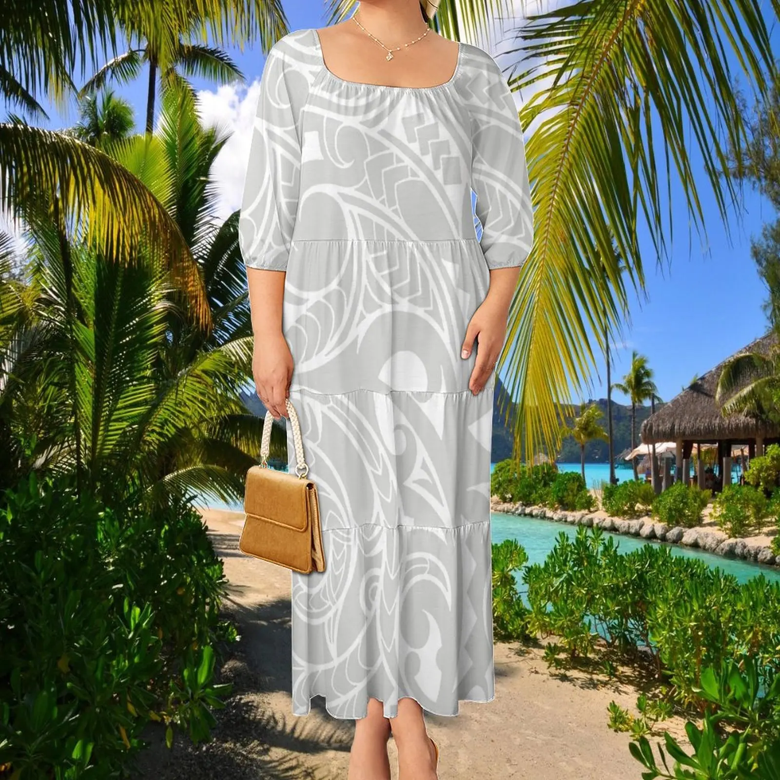 samoan wedding dresses design Hawaii White Wedding Dress - Maeva