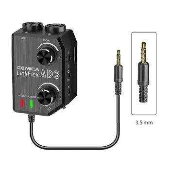 COMICA LINKFLEX AD3 Two-channels XLR/3.5mm/6.35mm Audio Preamp Mixer/Adapter/Interface for Camera and Smartphone detail image