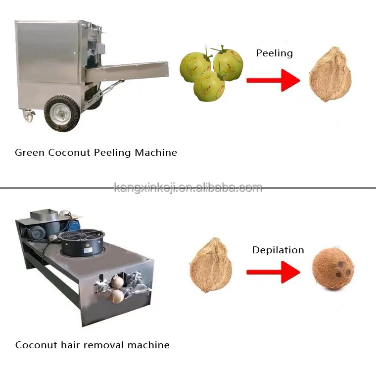 Commercial Sheller Hard Shell Dehusking Remover Peeling Old Dry Coconut Husk Fiber Machine