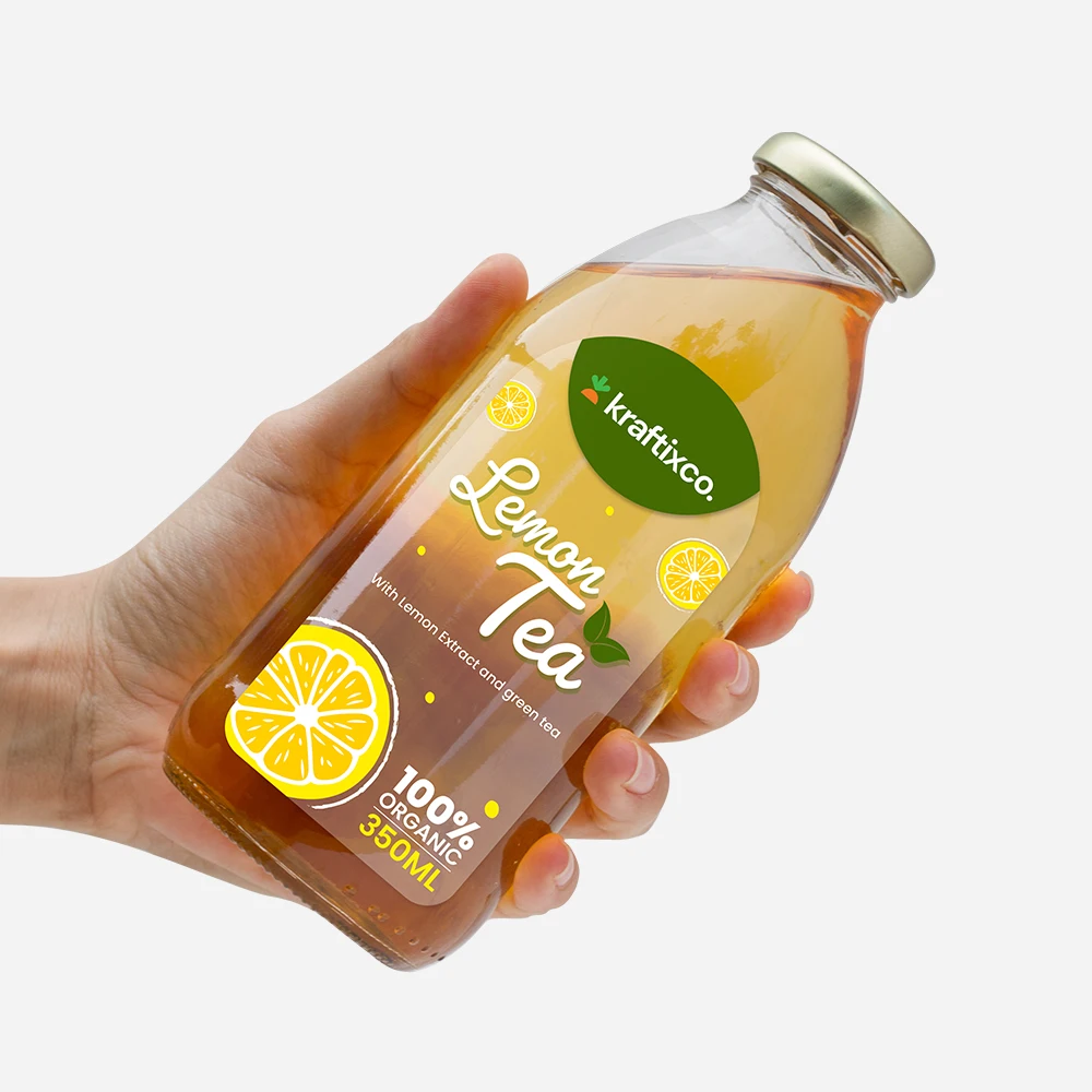 Custom Adhesive Transparent Label White Vinyl LOGO Clear Waterproof Sticker Cosmetics/Beverage/Honey Jar Bottle Packaging Labels