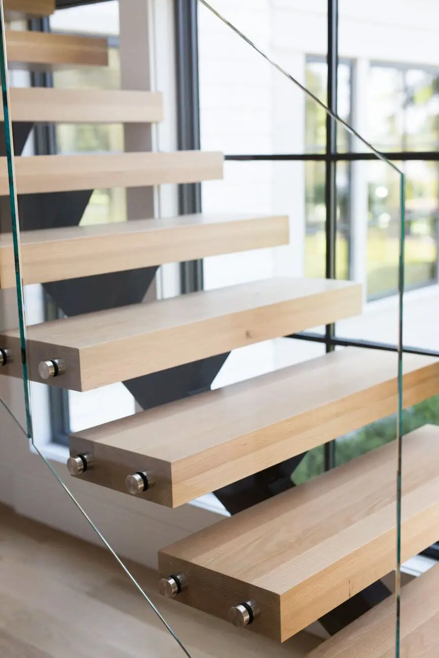 Foshan Factory Prefabricated Modern Indoor Metal Stairs Customized Mono Stringer Straight Staircase Design