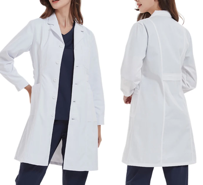 Professional Lab Coat Hospital Uniforms Custom Long Sleeve Medical Uniform Lab Coat Clinic Doctors N