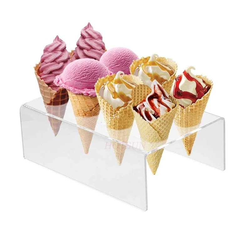 Details about   DI 8 Holes Ice Cream Cone Clear Acrylic Holder Wedding Party Display Stand Pret 
