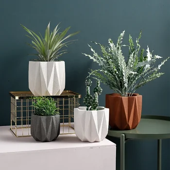 5" Cool Creative Cement Flower Pots for Sale Cheap Indoor Plant Pots Buy Flower Pots Online without Saucer