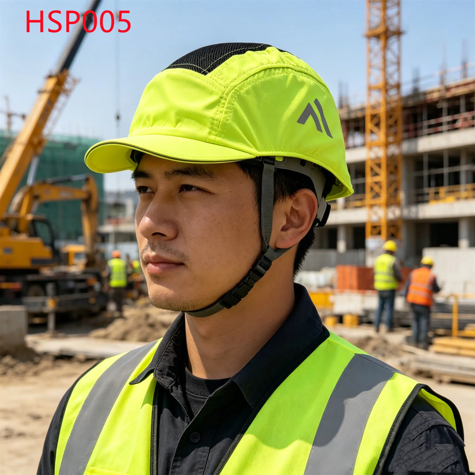 LXG,Logistics Handling Reduce Heat Buildup Fluorescent Yellow Bump Caps Lightweight Armored Hazard Headgear for Sale HSP005