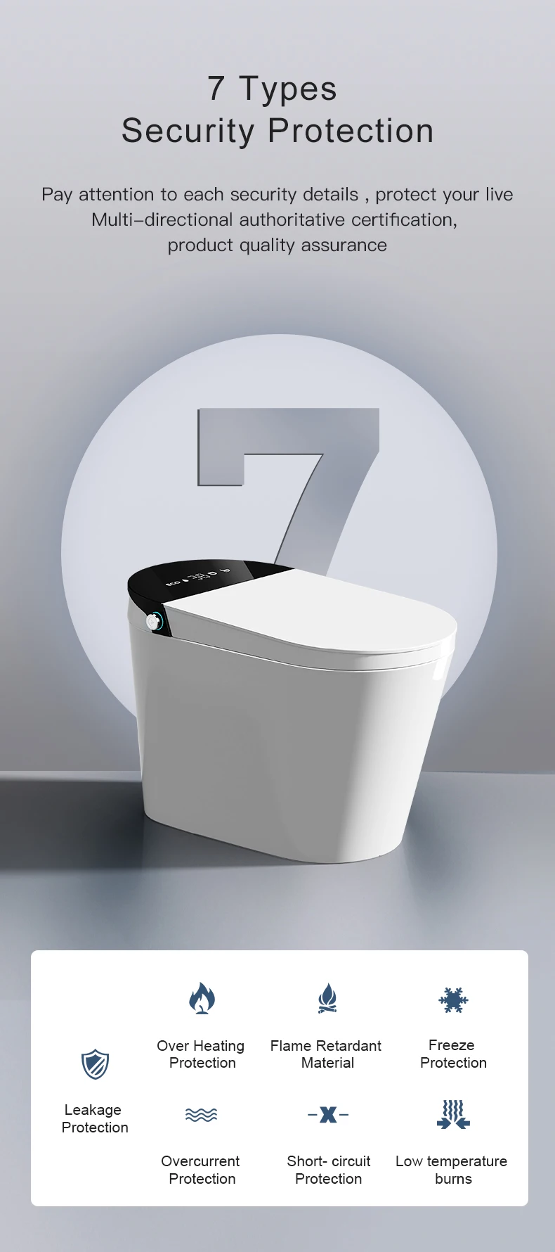 One piece smart bidet CUPC certification intelligent toilet bathroom wc commode automatic smart toilet supplier