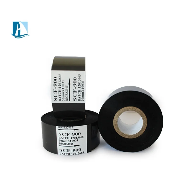 5 Rolls SCF900 Black Thermal Transfer Ribbons – 30mm X 100m For Coding Machines