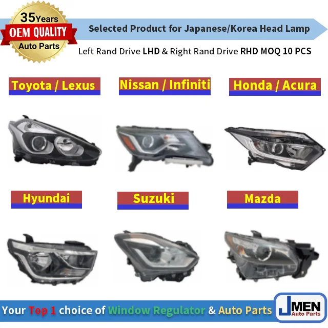 Jmen for NISSAN MICRA MARCH K13 HeadLamp HeadLight Led Bulb Head Light Lamp Car Taiwan Auto Body Spare Parts