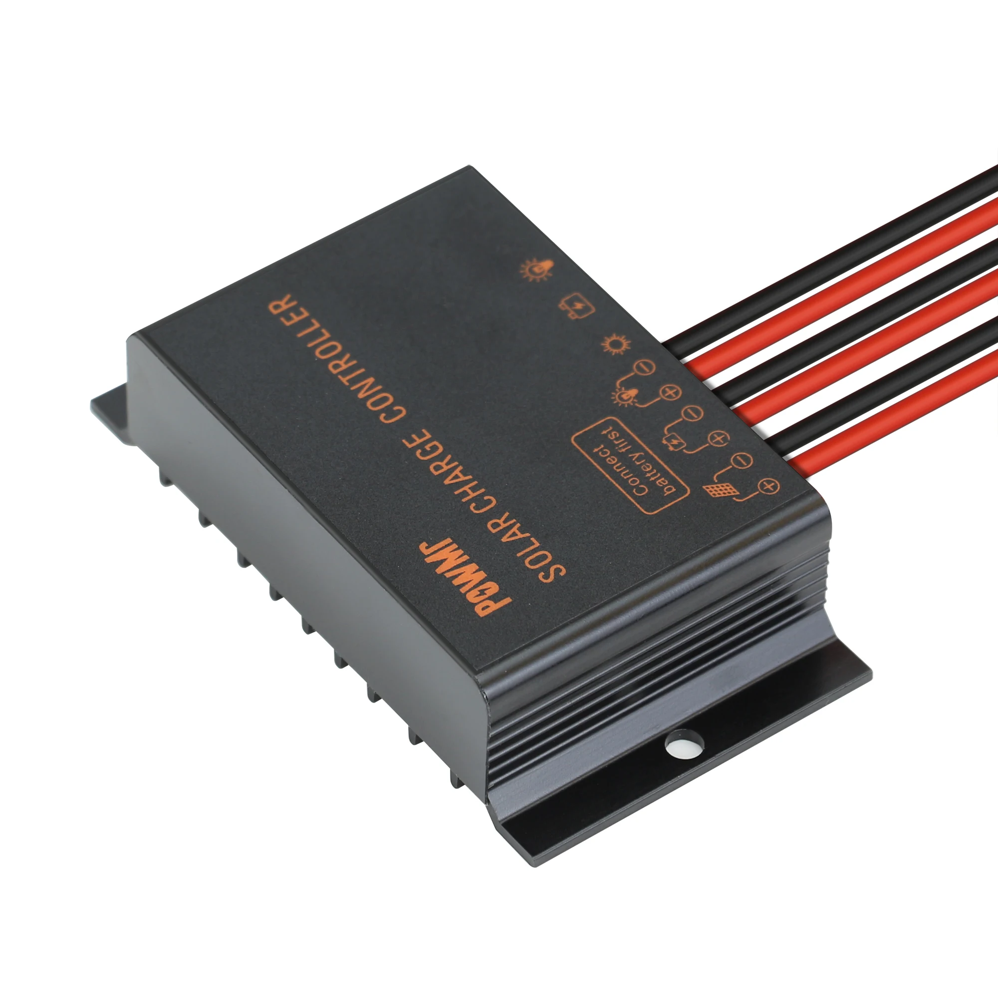 NUZAMAS 10A PWM Solarregler – Wasserdicht IP68, 12/24V Automatisch, Für Blei-Säure-Batterien (offen/AGM/Gel) – Für Kleine Solaranlagen