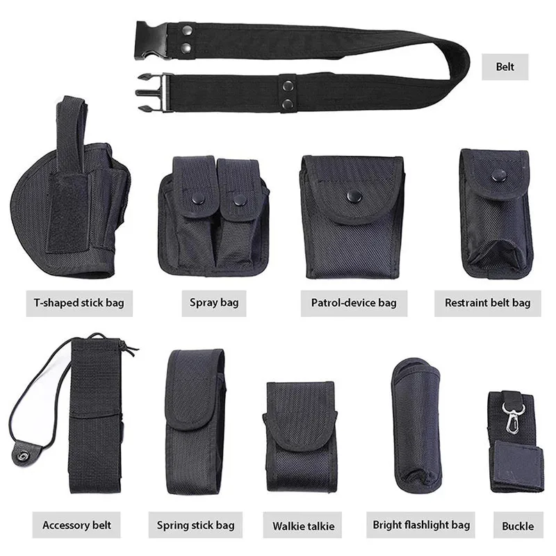 Wholesale Multifunctional Wear-resistant Tactical Security Duty Belts Holster Flashlight Pouch Sets Utility Kit Belt Duty Belt
