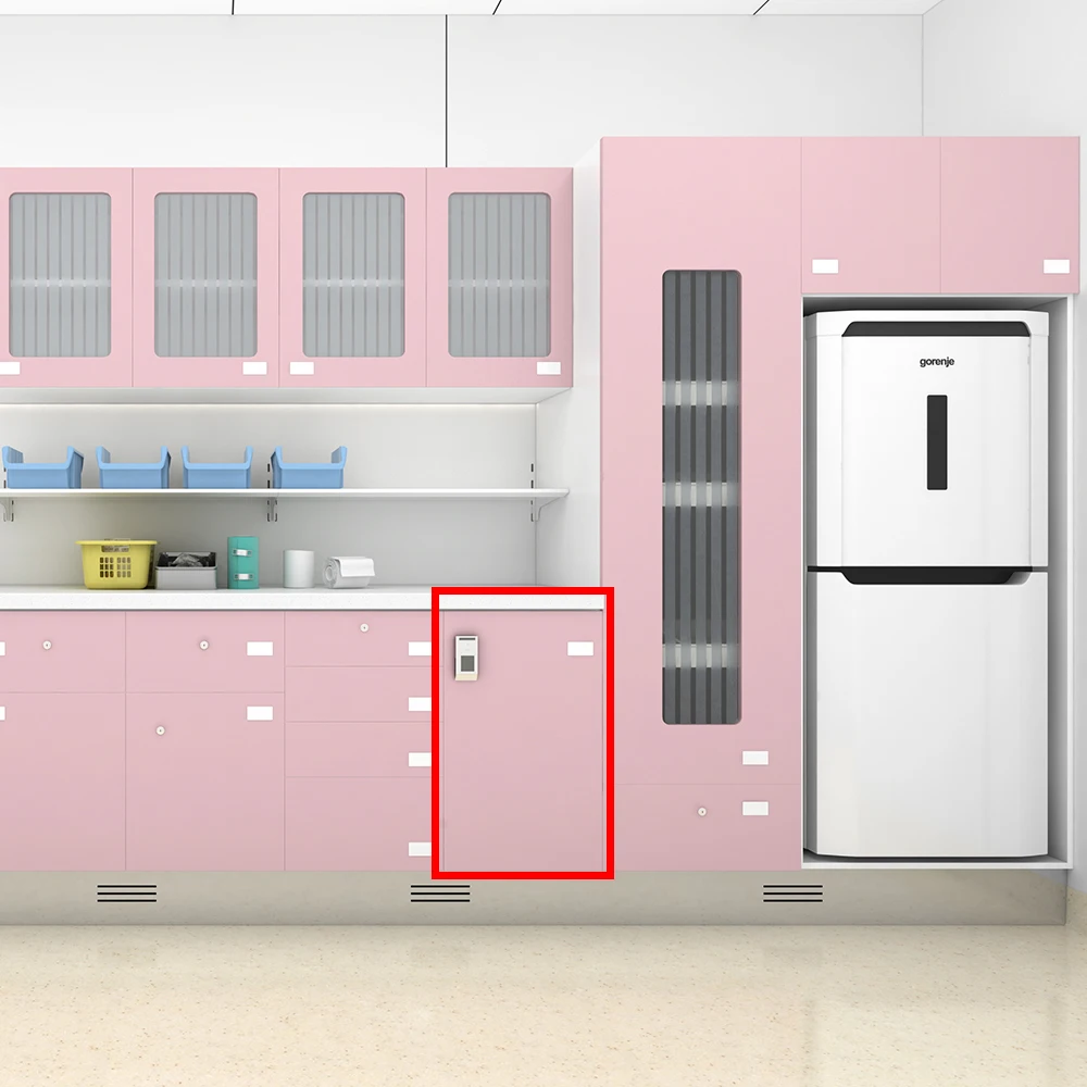 Large Modern Single Door Locking Stainless Steel Medicine Cabinet for Hospital School Supermarket Use Customizable Size 5