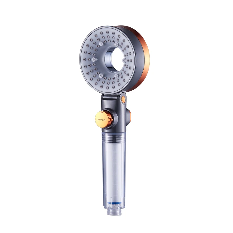 High-Pressure Water Saving Head Shower  Chrome Polished Plastic Traditional Chrome Polished Plastic with pp Cotton Filters