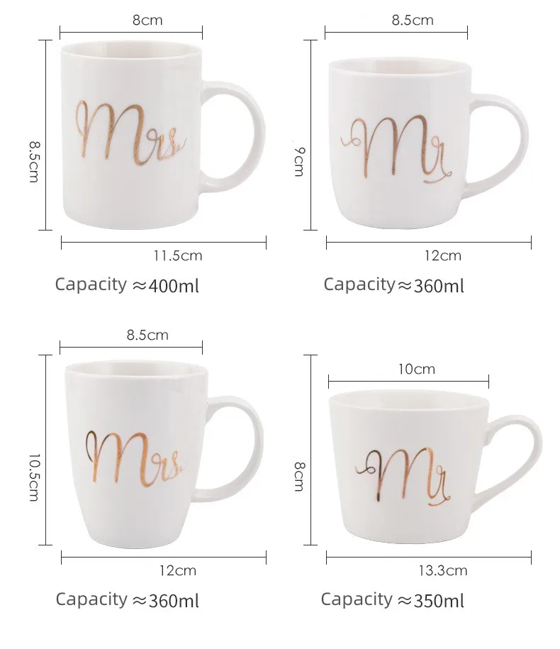 Custom Valentines Day Gift 2023 Couple Mr And Mrs Coffee Mugs Cups Gift ...