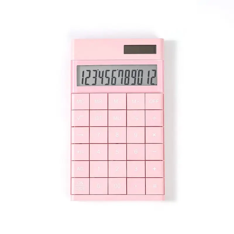 Custom 12 digit calculator cute custom business student gift high quality wholesale calculator stationery items