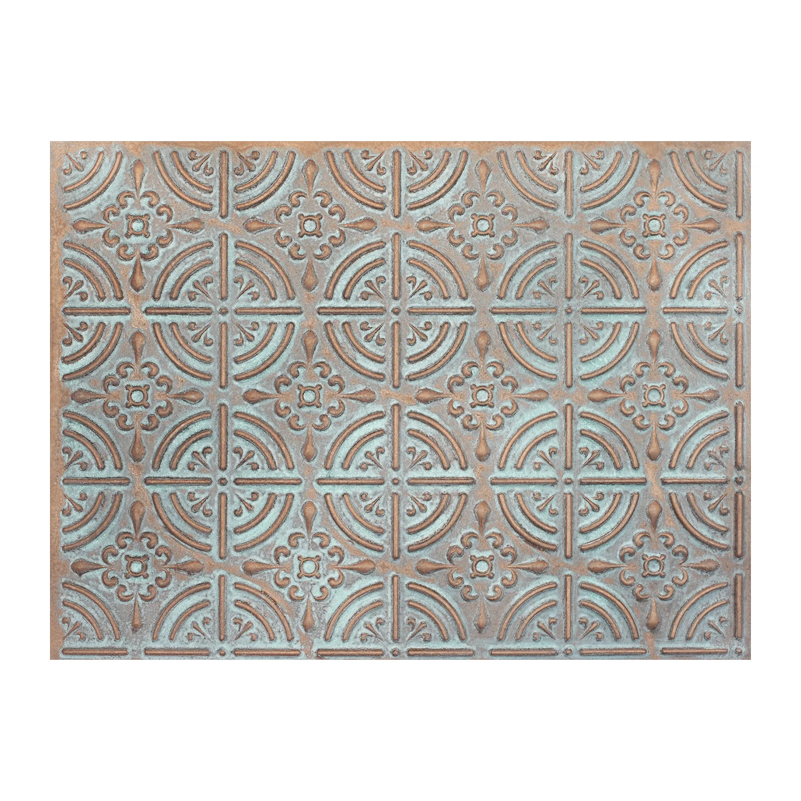 Distress Tin Ceiling Tiles 3D embossed wall panels Decorative 3D panels PLB18 Weather copper