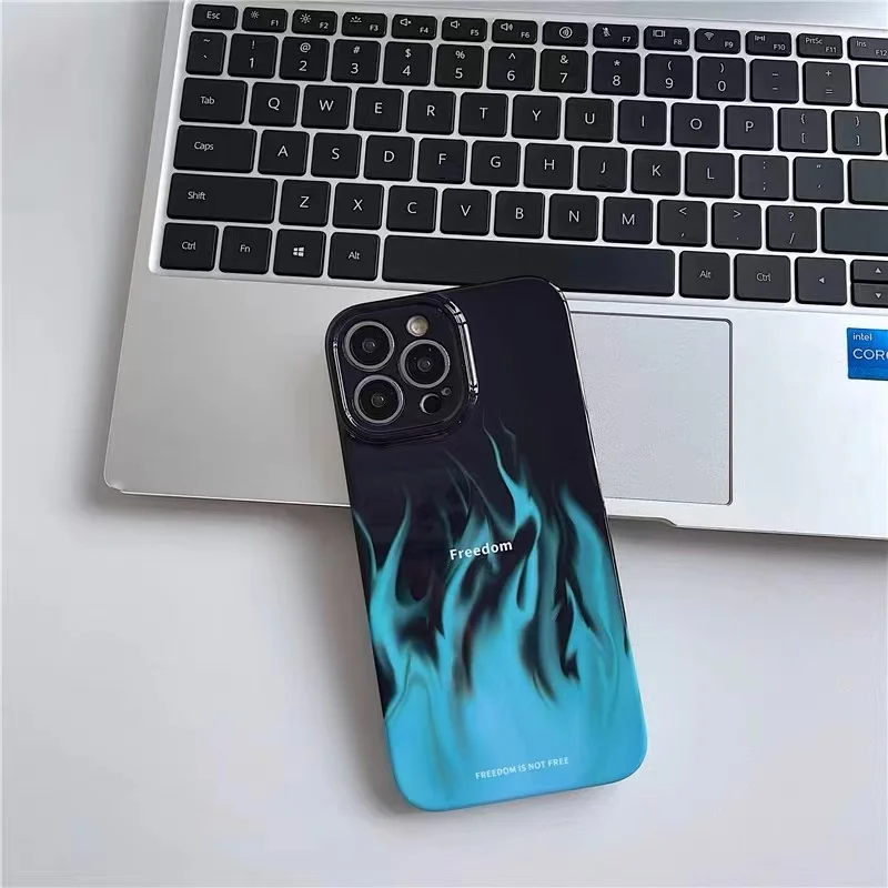New Arrival Creative Personality Flame Phone Case for iPhone 11 12 13 14 Pro Max XR XS Max Cool Shockproof  PC Phone Case