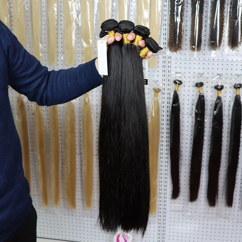 Tissage-Cheveux-Humain En Gros Cheveux Naturel Malaysian Virgin Hair Vendor 9A Human Hair Peruvian Bundle Hair Extension 30inch