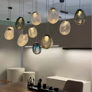 ECOJAS Bespoke Handmade Glass Chandelier for Restaurant Living Room Hotel Lobby Decor Lighting