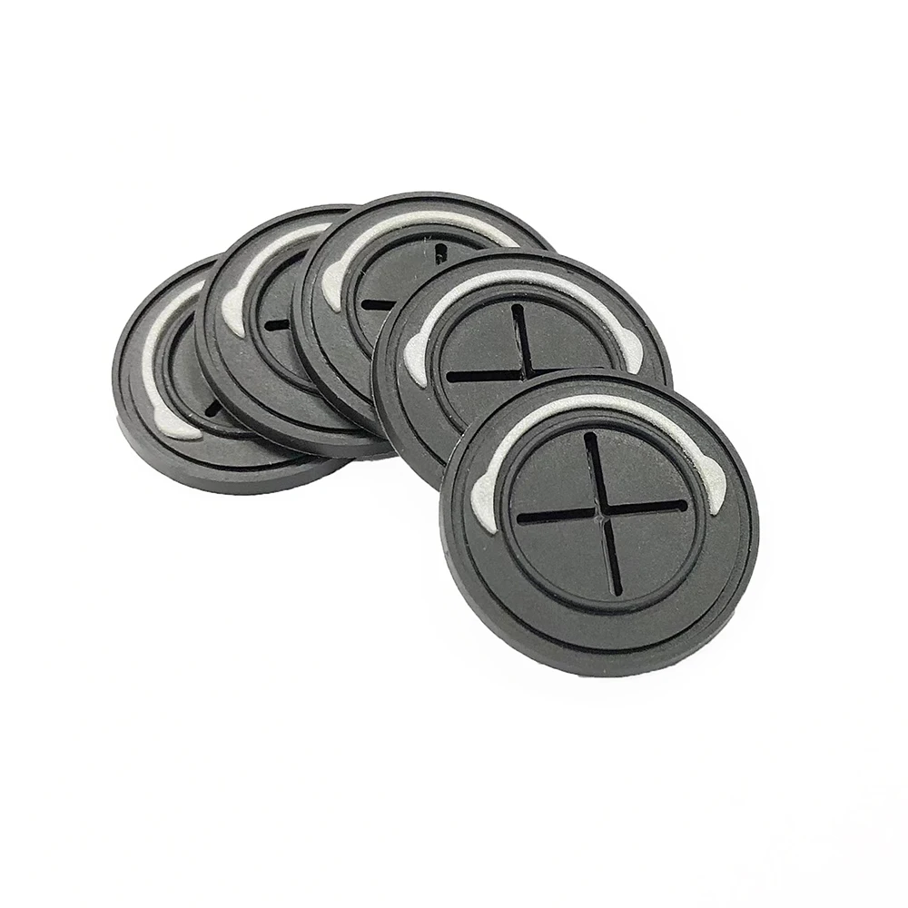 Stock Various Styles of PVC Earphone 3D Patch With Cross Hole Earphone Patch
