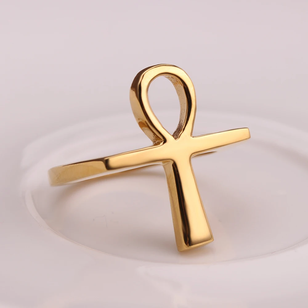 14K Ankh Ancient Egyptian Life Symbol African Ring Size 3.75 Yellow Gold -  Etsy Norway