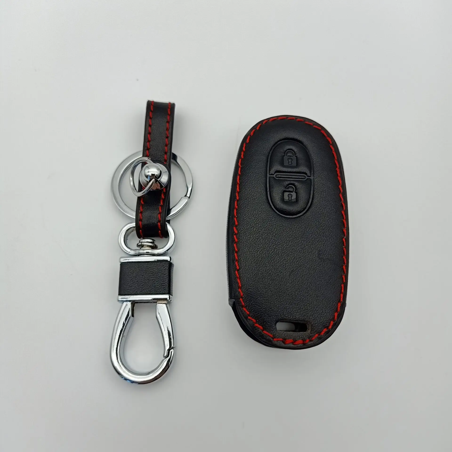 Housse de clé de voiture étui porte-clés noir porte-clés cuir véhicule de r