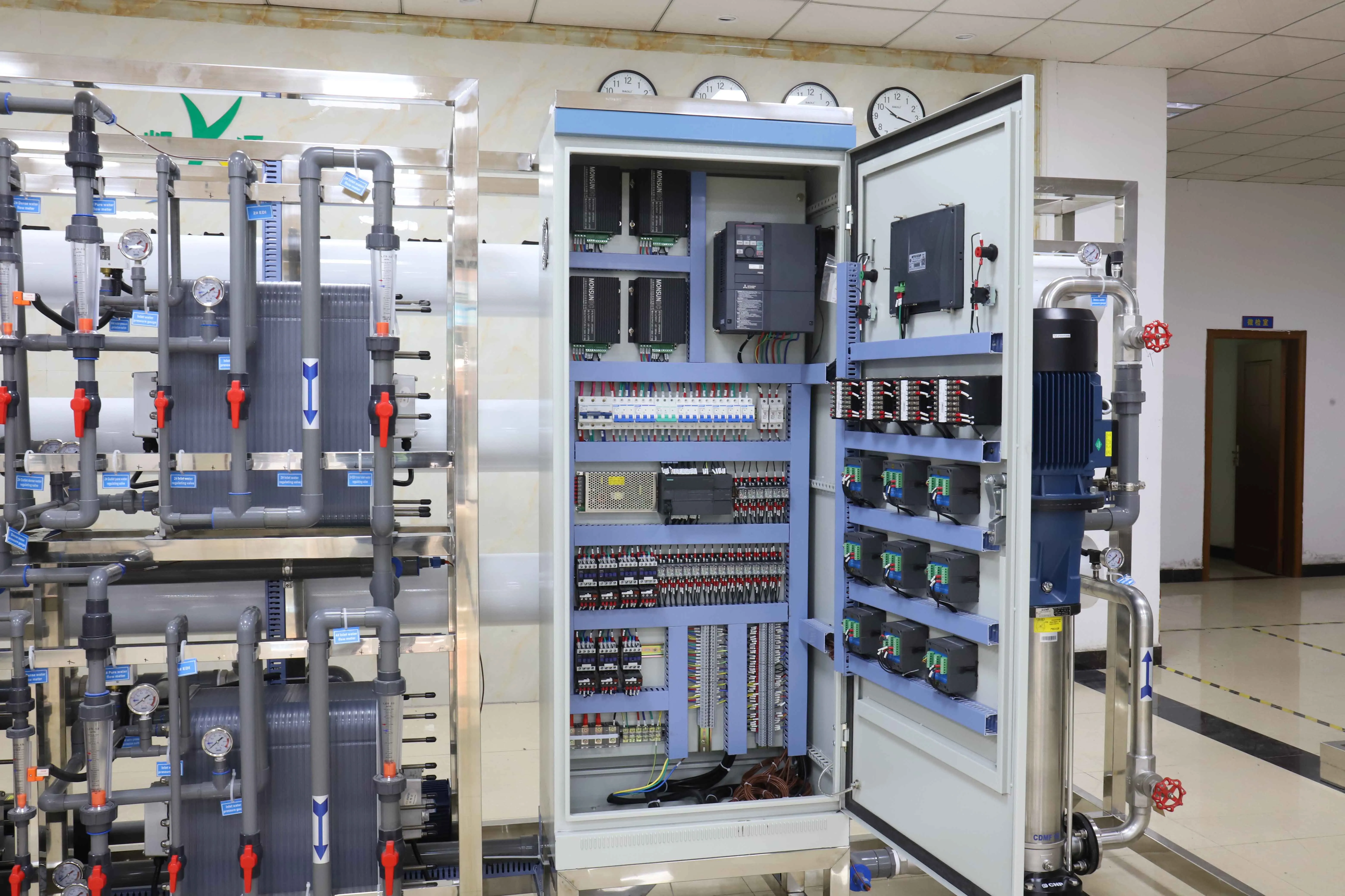 Large Scale 15 Cubic Meters Per Hour Water Filtration System Ro With EDI Water Treatment Plant for Industrial Process