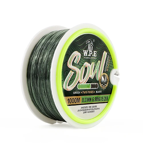 W.p.e 1000m Nylon Fishing Line 0.28mm-0.40mm 11.3lb-25lb