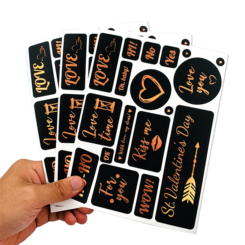 Custom Vinyl Clear Transparent ABC Alphabet Printed Logo Foil Kiss Cut Sheet Sticker for Planner